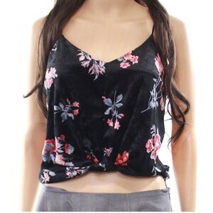 LUSH Floral Cropped Twist Front Tank size xs
